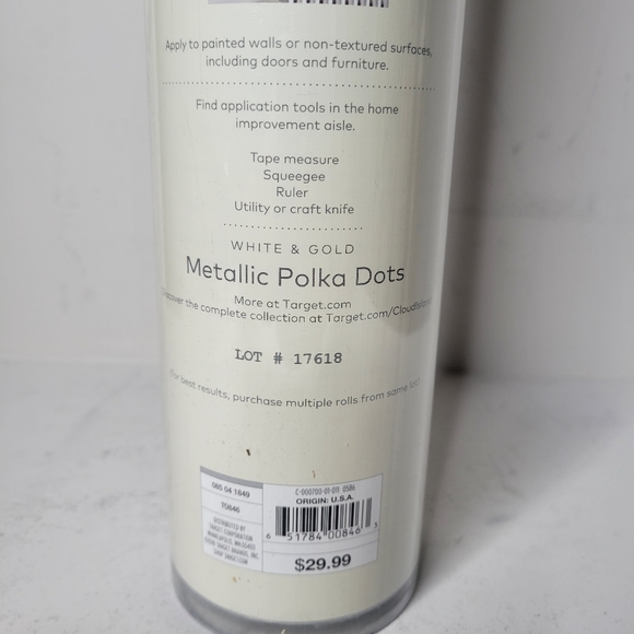 cloud island Wall Decor Cloud Island Metallic Gold Polka Dot